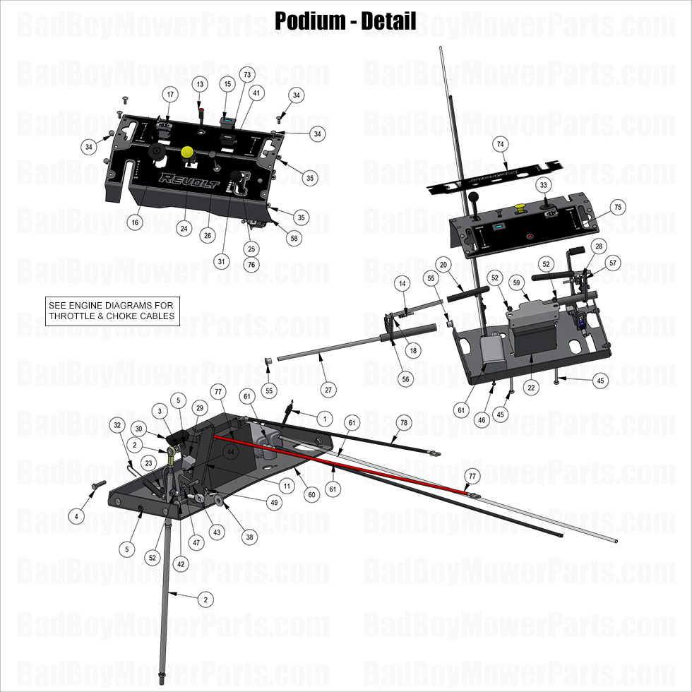 2025 Revolt (48"-61" Decks) - Podium - Detail